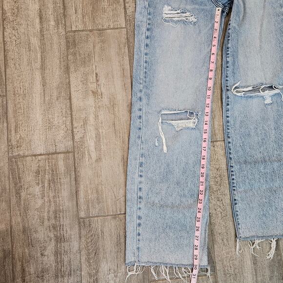 Hidden Jeans Wide Leg Distressed Button Fly Denim Women’s 25 Light Wash Grunge - Picture 7 of 14